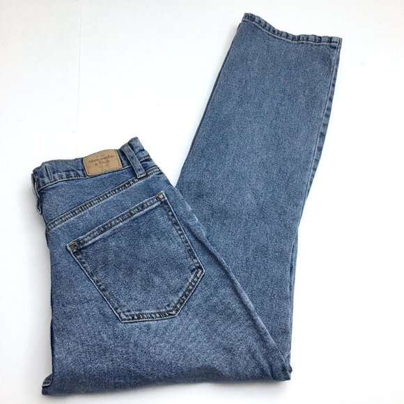Abercrombie & Fitch Womens Jeans 90's Straight Ultra High Curvy Rise 4 length 28 - Picture 8 of 10